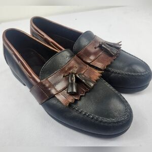 Sperry Mens 12 W Black and Brown Tassel Kilt Boat Loafers Shoes